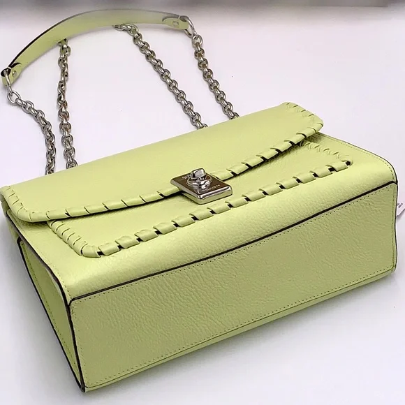 COACH NWT Lane Shoulder Bag With Whipstitch COLOR:
Silver/Pale Lime - Picture 9 of 16